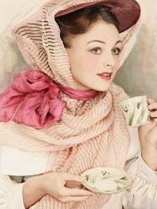 lady drinking tea